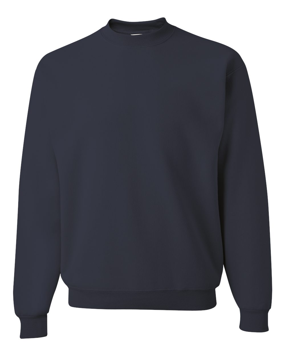 Front View of J. Navy Super Sweats NuBlend® Crewneck Sweatshirt - 4662MR