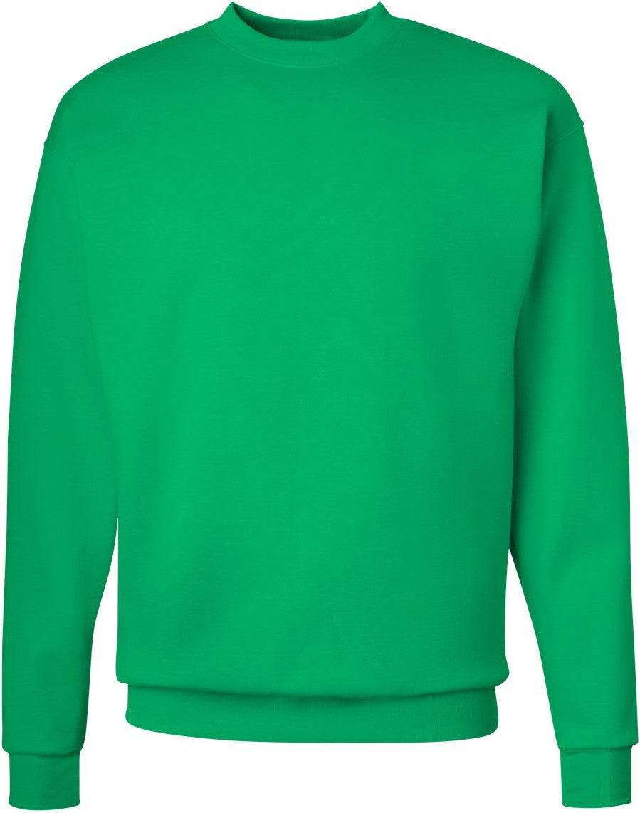 Front View of Kelly Green Ecosmart® Crewneck Sweatshirt - P160