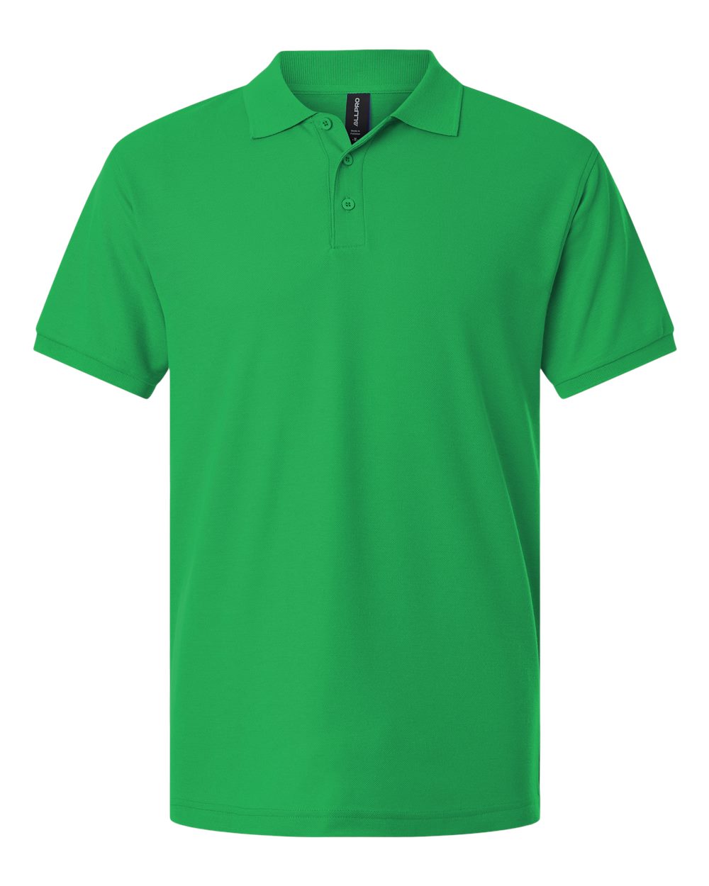 Front View of Kelly Green Pique Polo - 62800