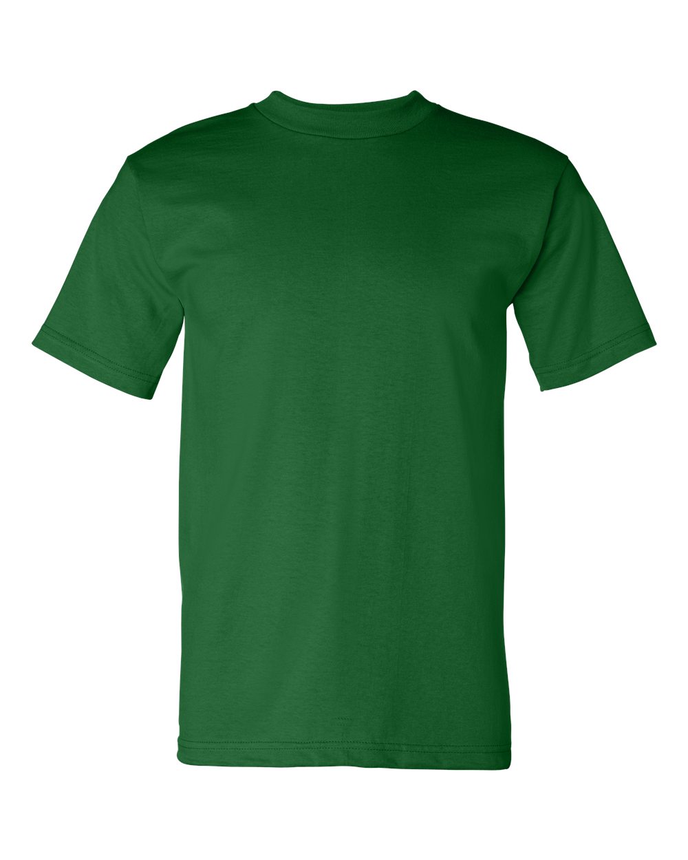 Front View of Kelly Green USA-Made Heavyweight T-Shirt - 5100