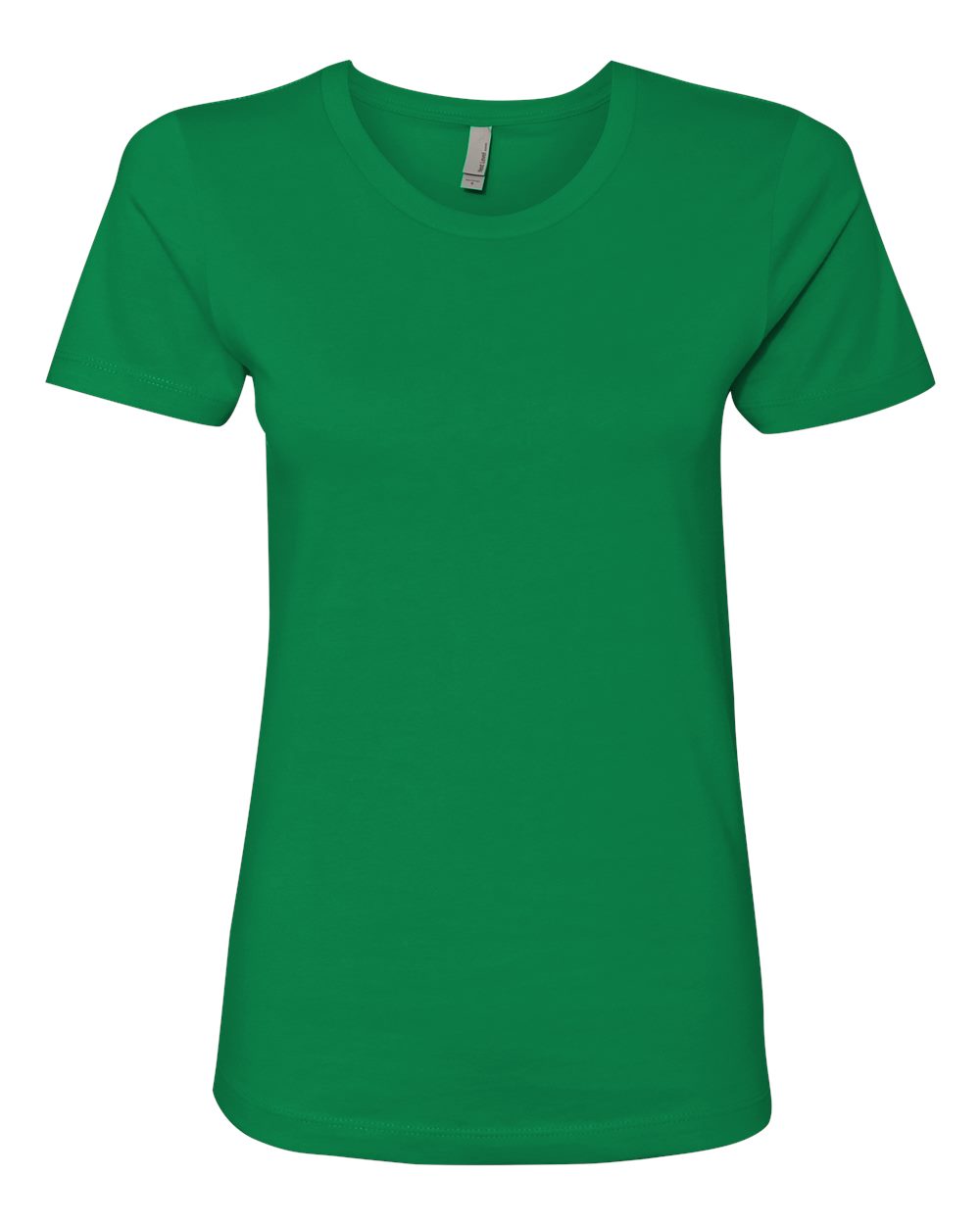 Front View of Kelly Green Women’s Cotton T-Shirt - 3900