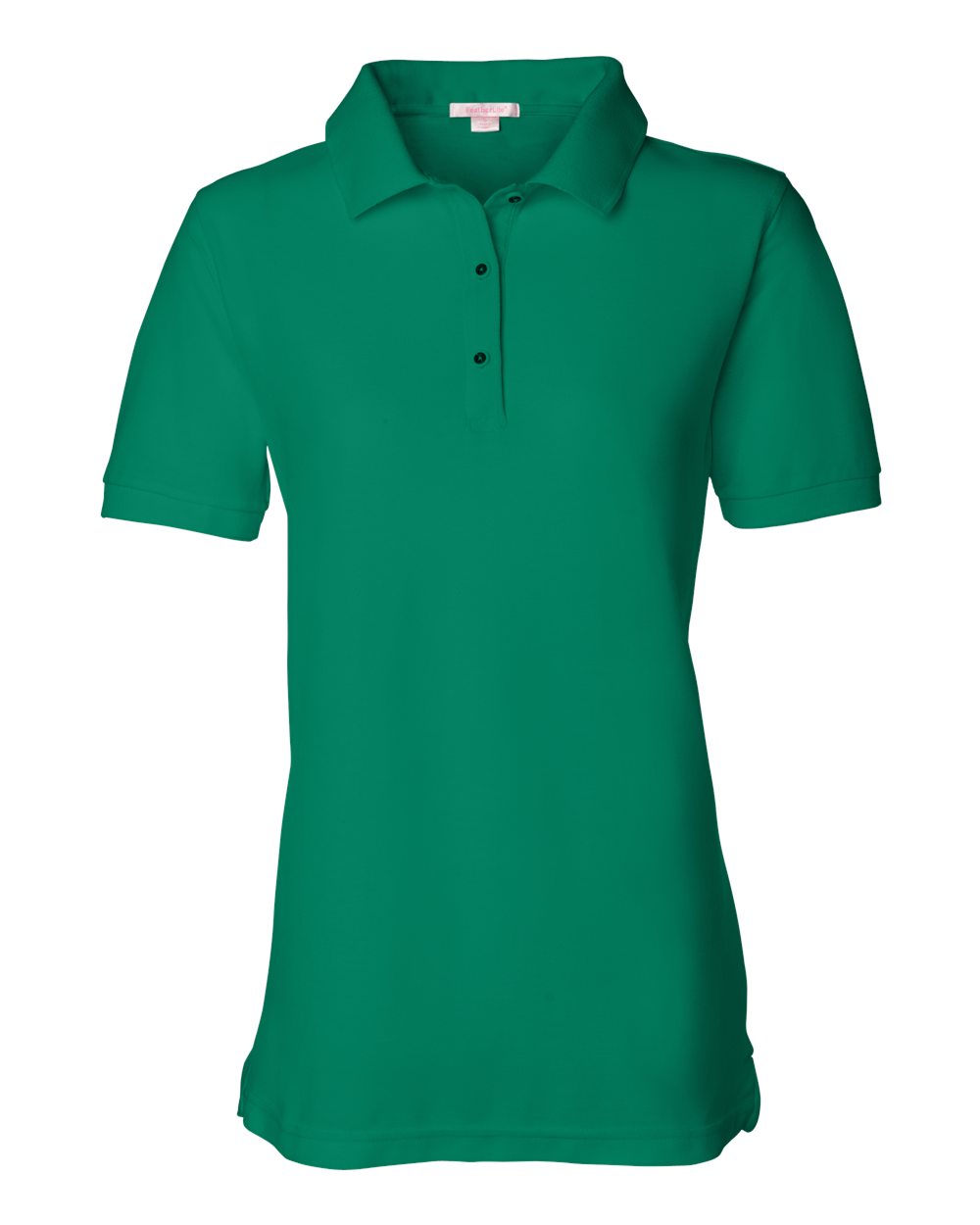 Front View of Kelly Green Women's Silky Smooth Piqué Polo - 5500