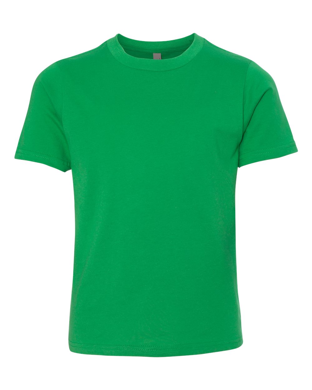 Front View of Kelly Green Youth Cotton T-Shirt - 3310