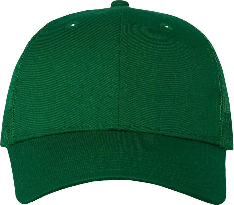 Front View of Kelly Mesh-Back Twill Trucker Cap - VC400