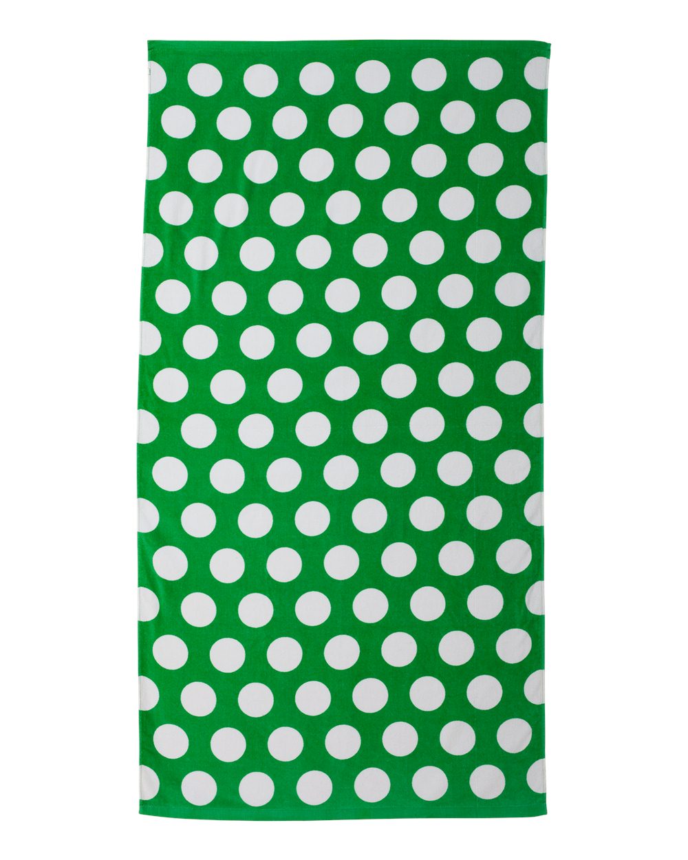 Front View of Kelly Polka Dot Velour Beach Towel - C3060P
