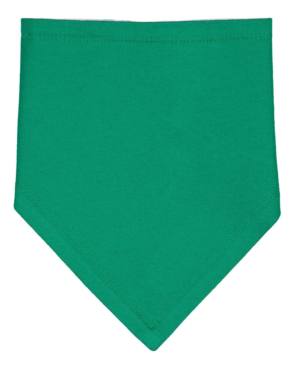 Front View of Kelly/ White Premium Jersey Bandana Bib - 1012