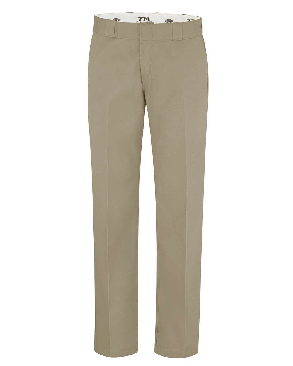 Front View of Khaki - 28I Women's Work Pants - FP74