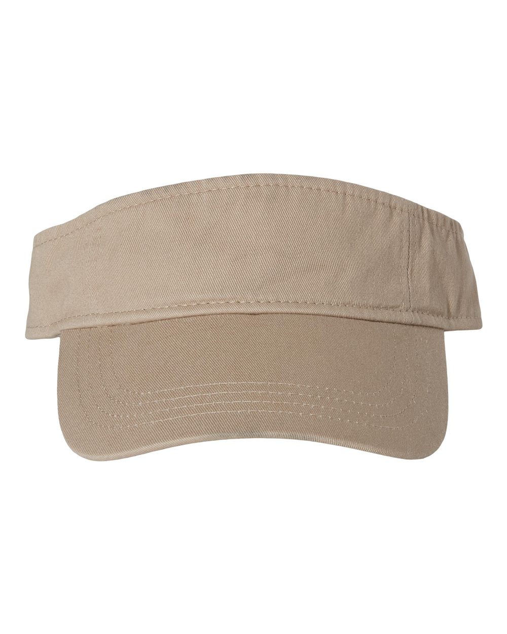 Front View of Khaki Bio-Washed Visor - VC500