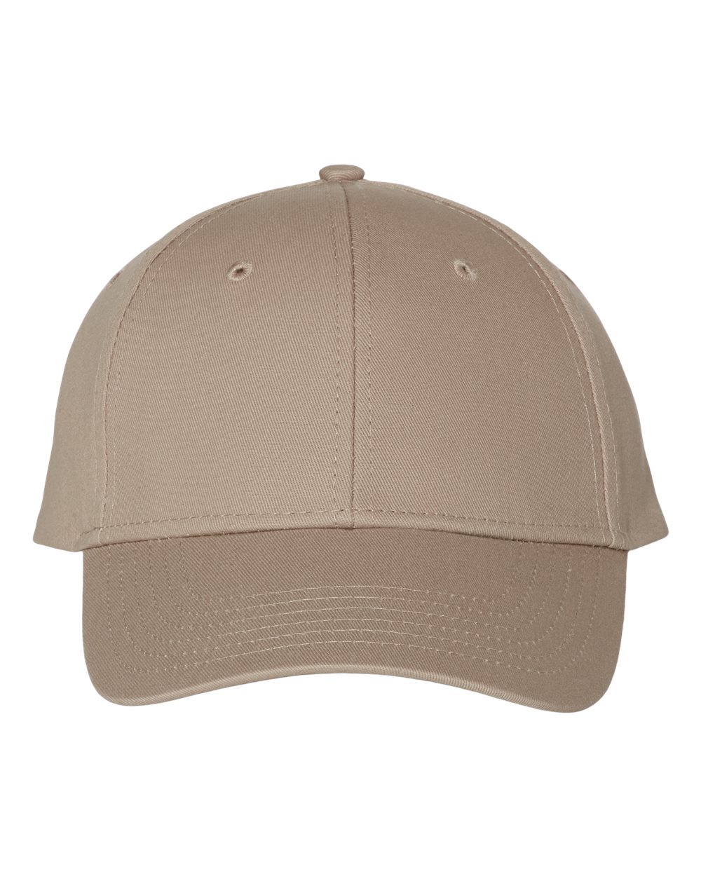 Front View of Khaki Chino Cap - VC600