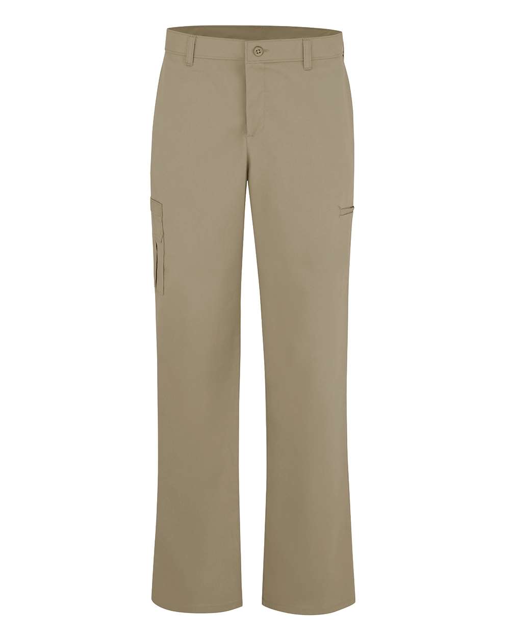 Front View of Khaki Women's Premium Cargo Pants - FP23