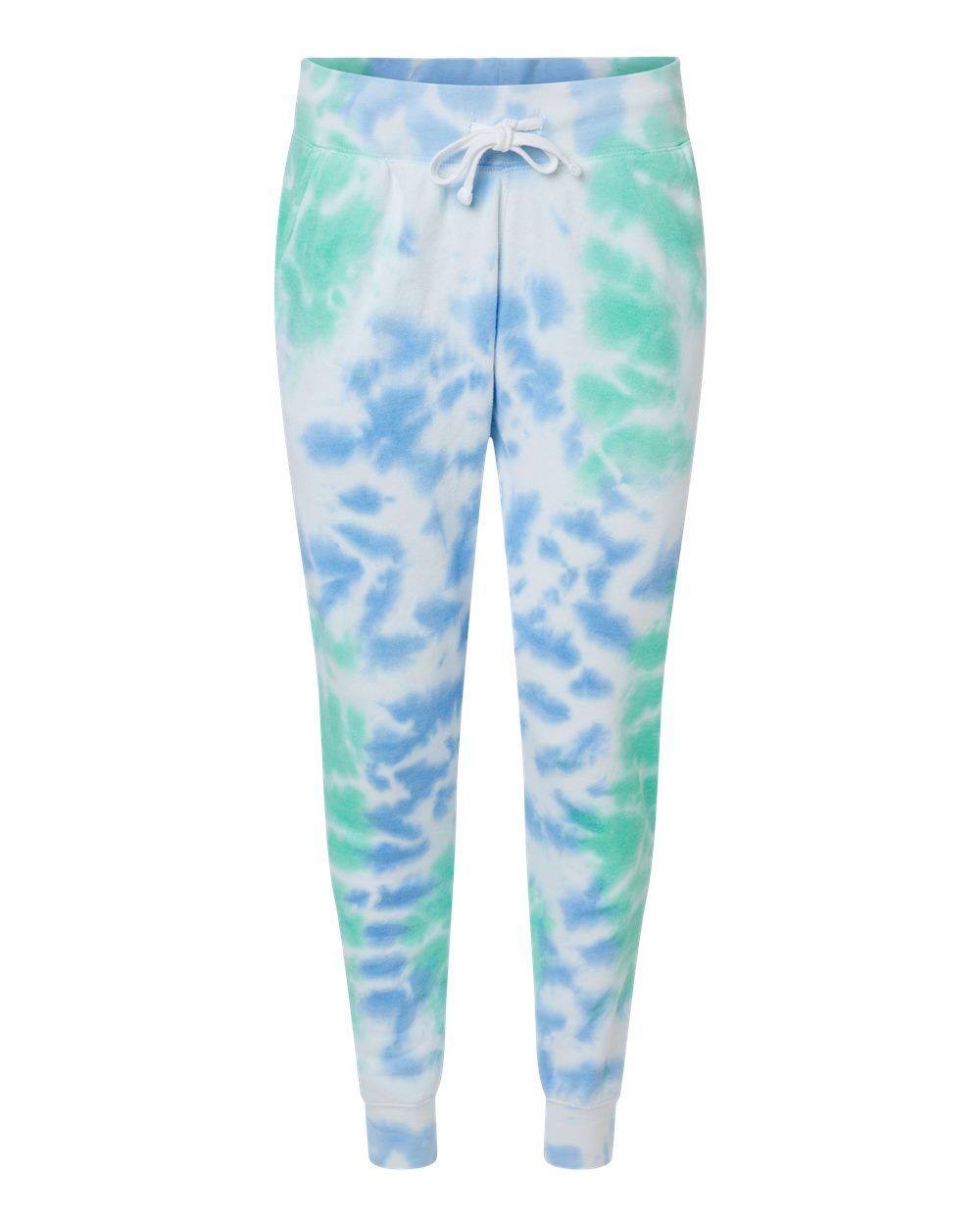 Front View of Lagoon Tie Dye Tie-Dyed Fleece Joggers - 8884