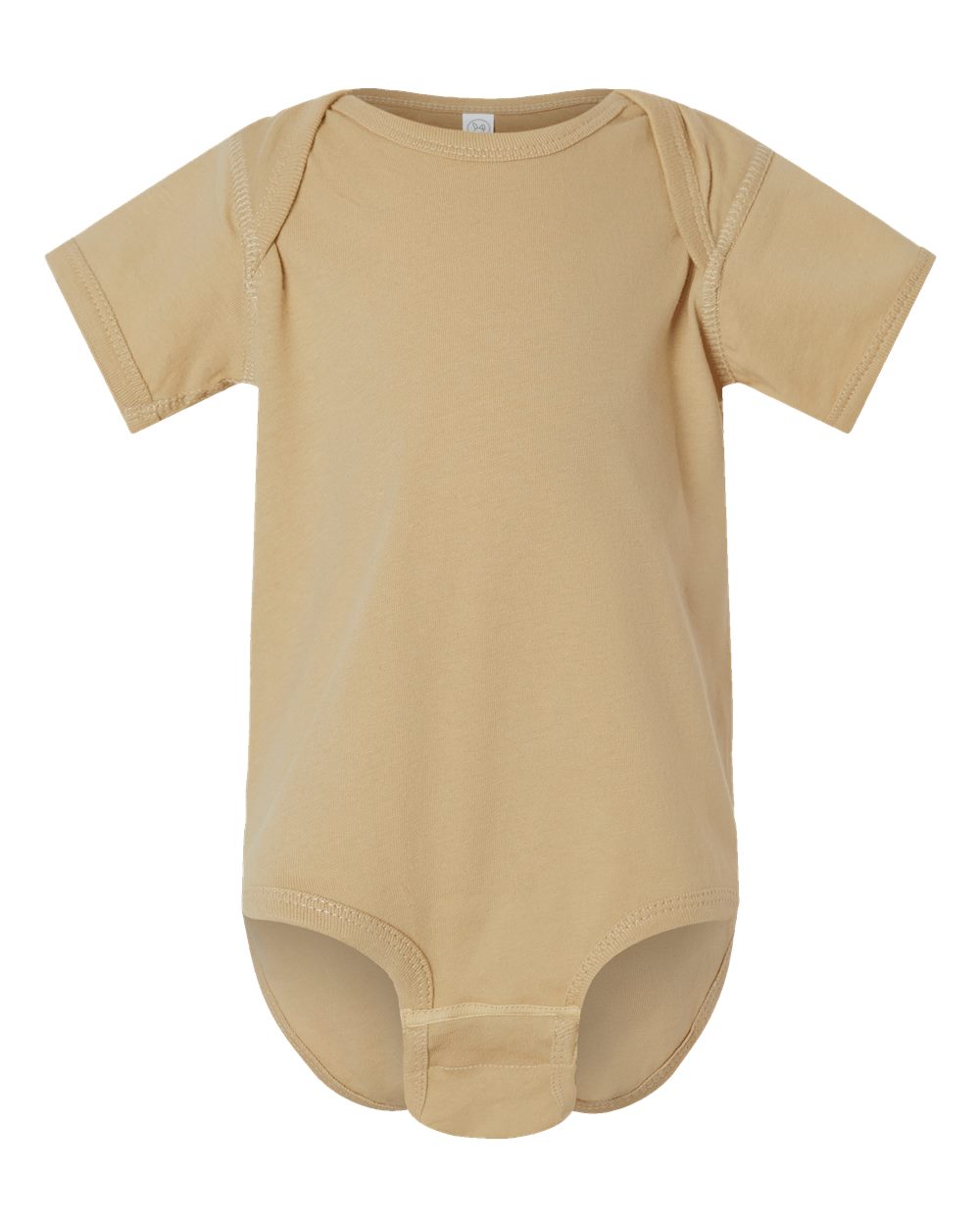 Front View of Latte Infant Fine Jersey Bodysuit - 4424