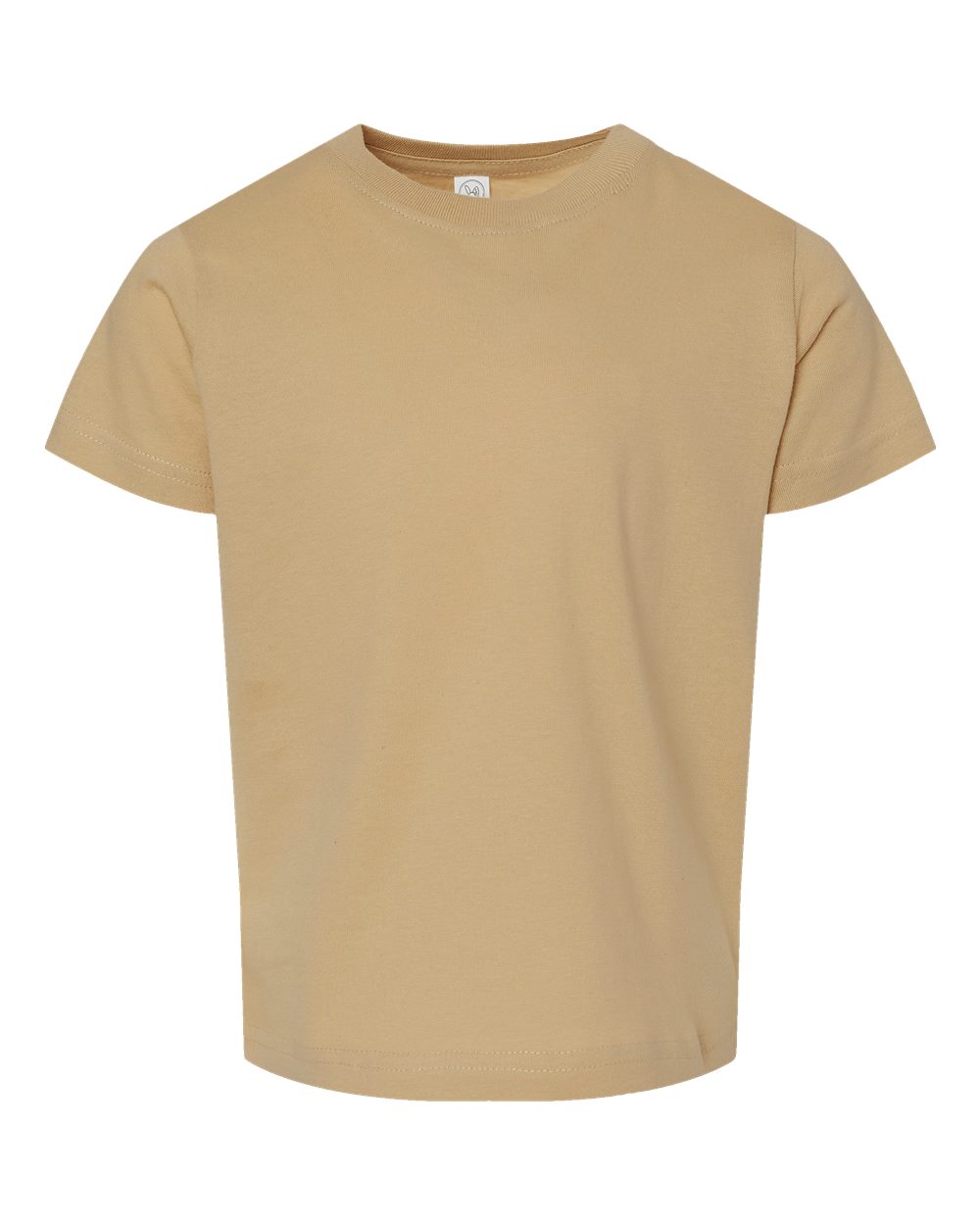 Front View of Latte Toddler Fine Jersey Tee - 3321