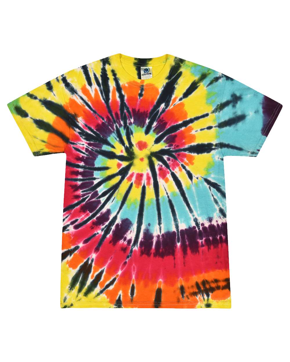 Front View of Lava Lamp Multi-Color Tie-Dyed T-Shirt - 1000