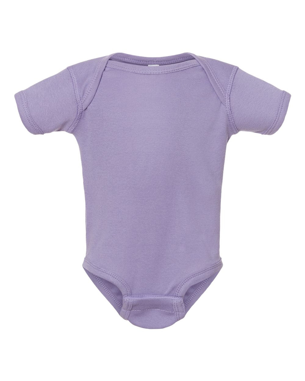 Front View of Lavender Infant Baby Rib Bodysuit - 4400
