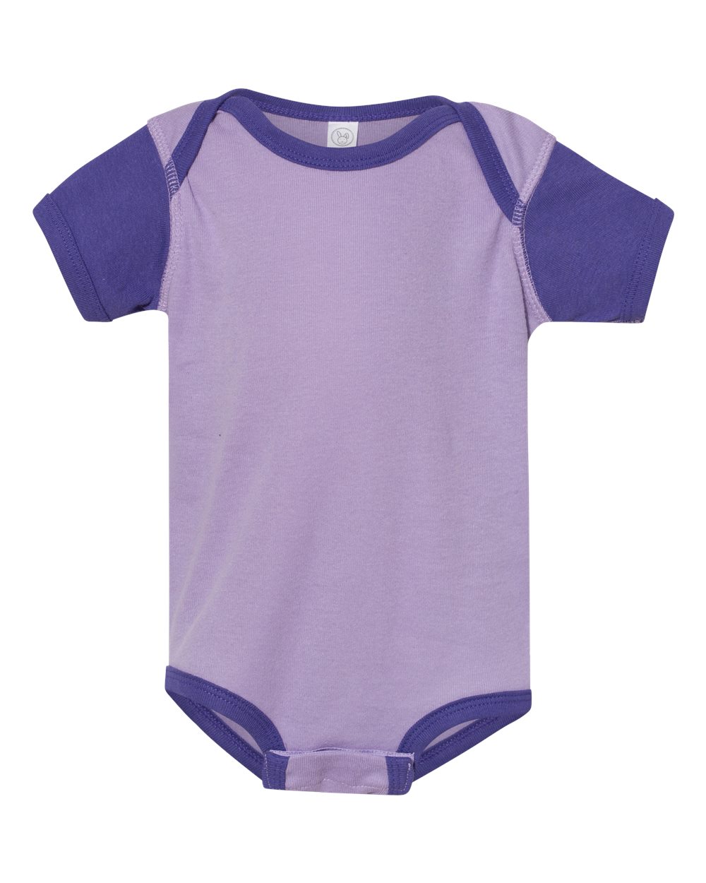 Front View of Lavender/ Purple Infant Baby Rib Bodysuit - 4400