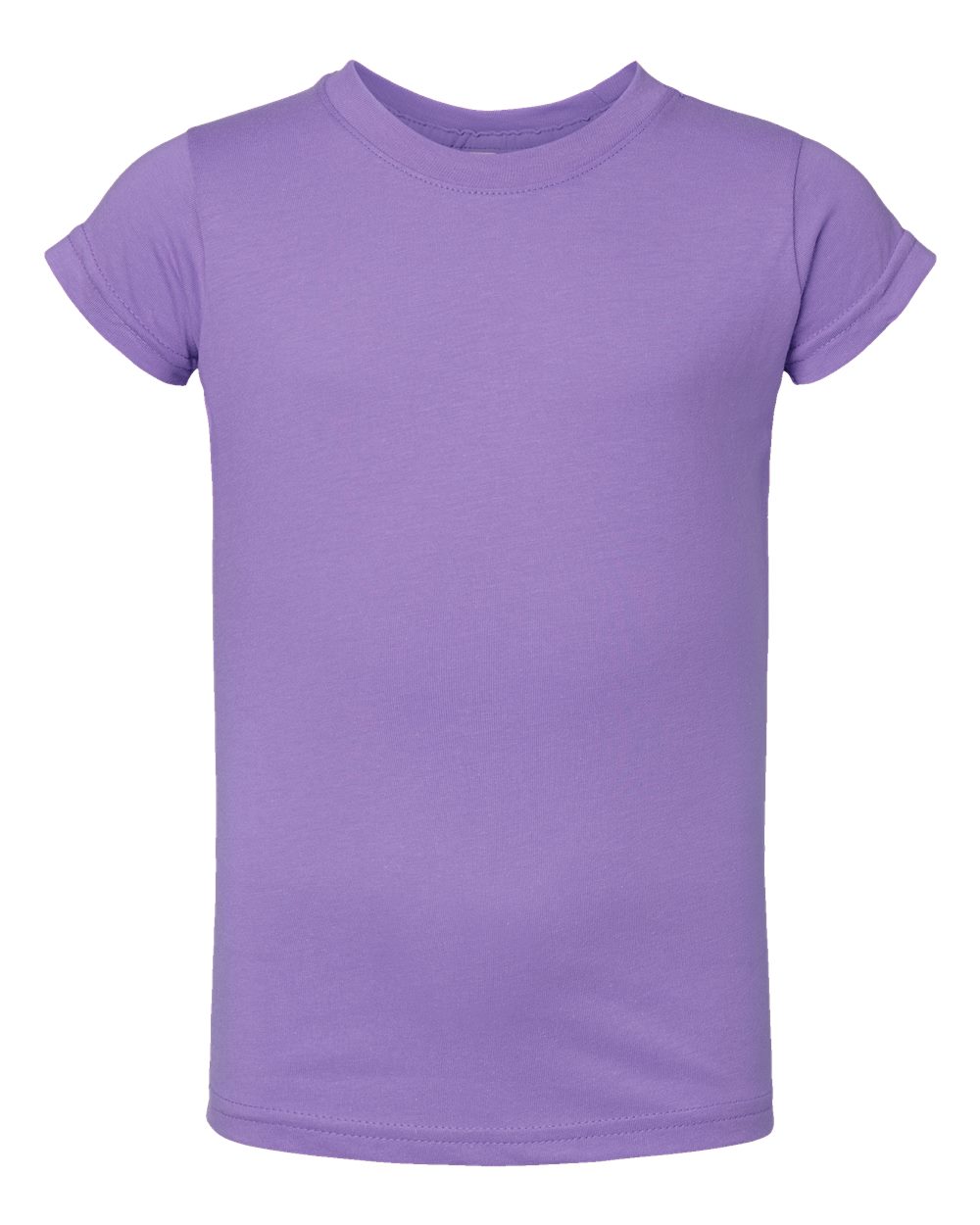 Front View of Lavender Toddler Girls Fine Jersey Tee - 3316