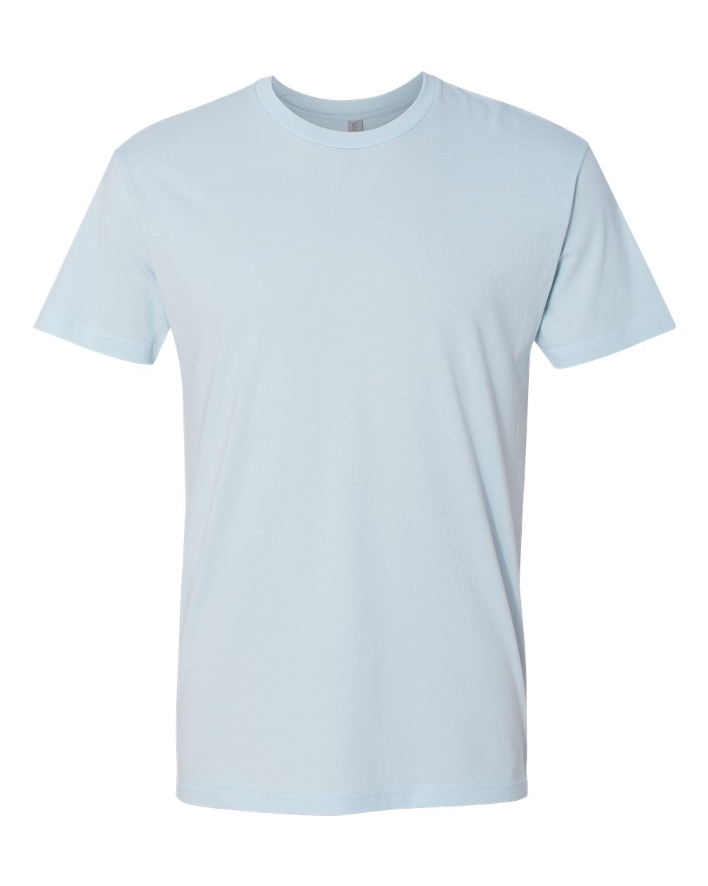 Front View of Light Blue Cotton T-Shirt - 3600
