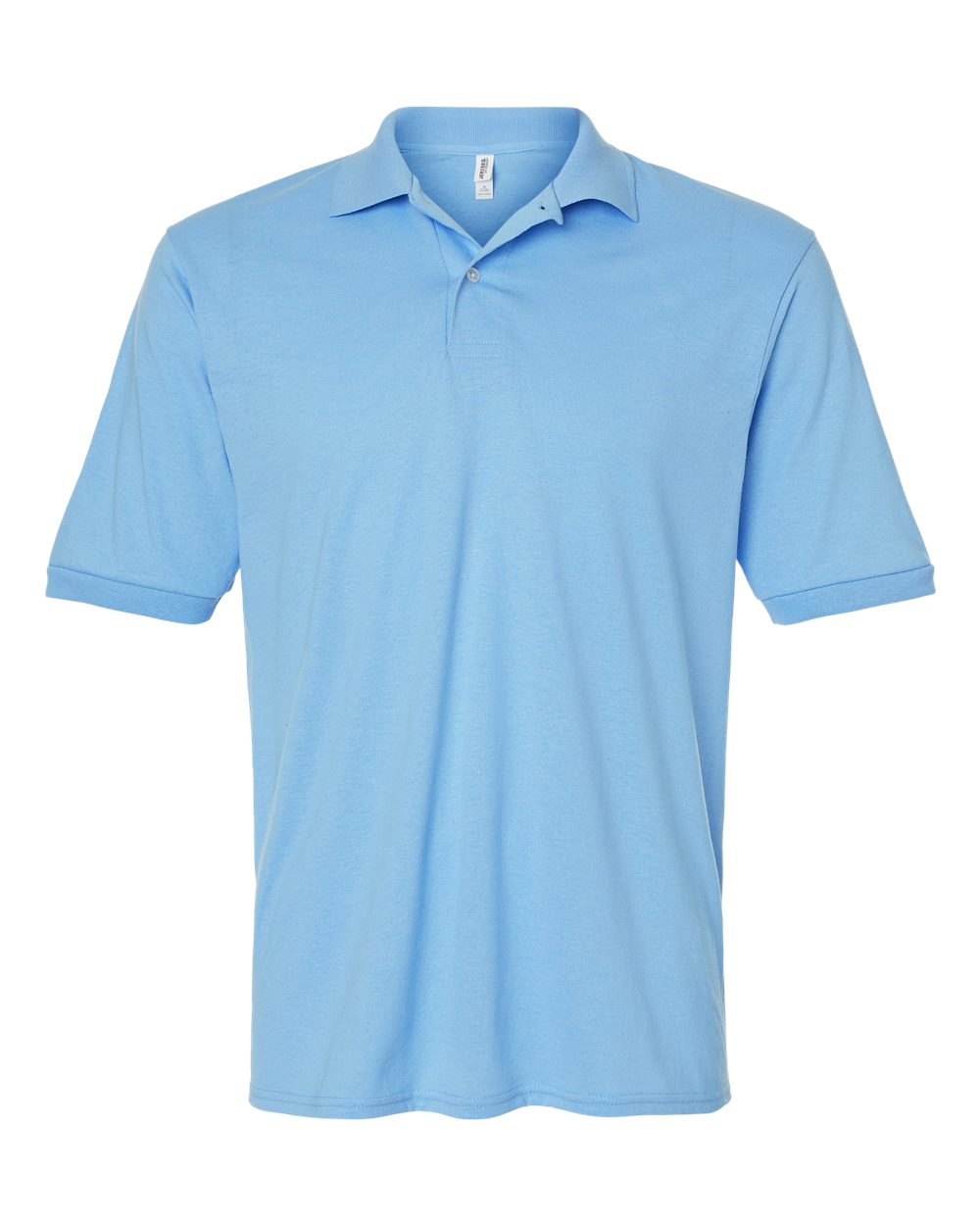 Front View of Light Blue Dri-Power® Polo - 437R