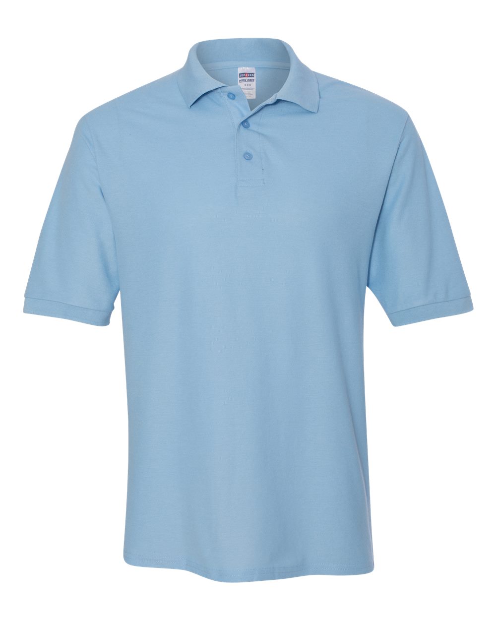 Front View of Light Blue Easy Care™ Piqué Polo - 537MR