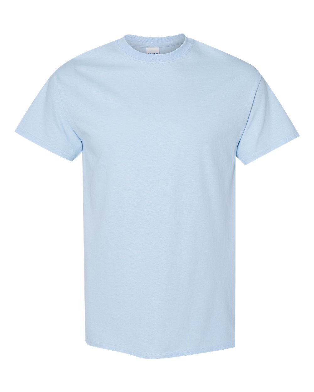 Front View of Light Blue Heavy Cotton™ T-Shirt - 5000