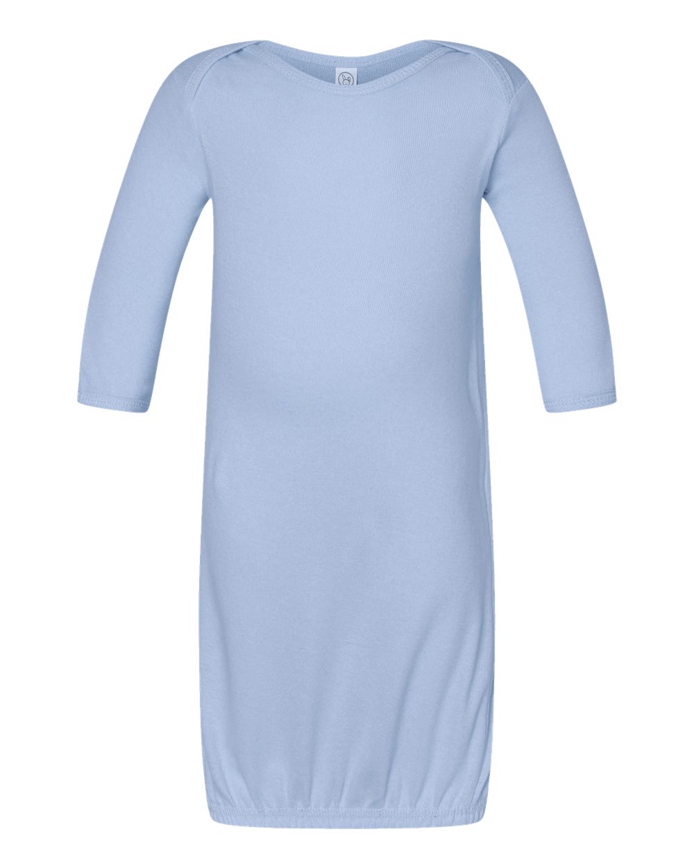 Front View of Light Blue Infant Baby Rib Layette - 4406