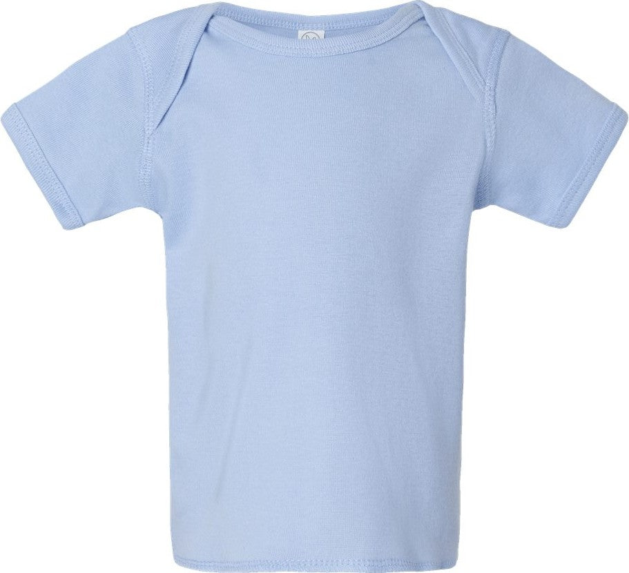 Front View of Light Blue Infant Baby Rib Tee - 3400