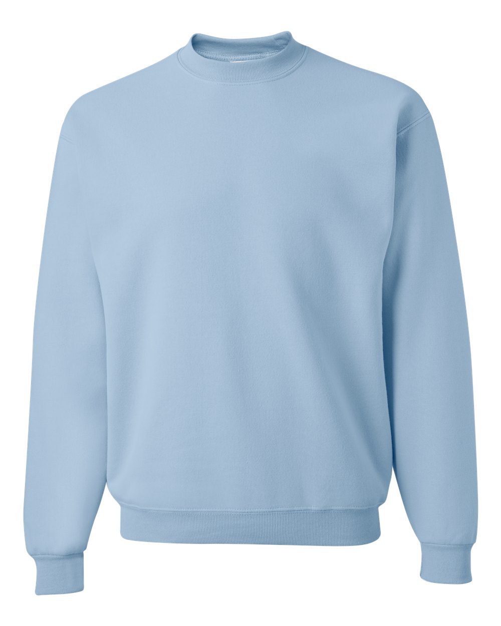 Front View of Light Blue NuBlend® Crewneck Sweatshirt - 562MR