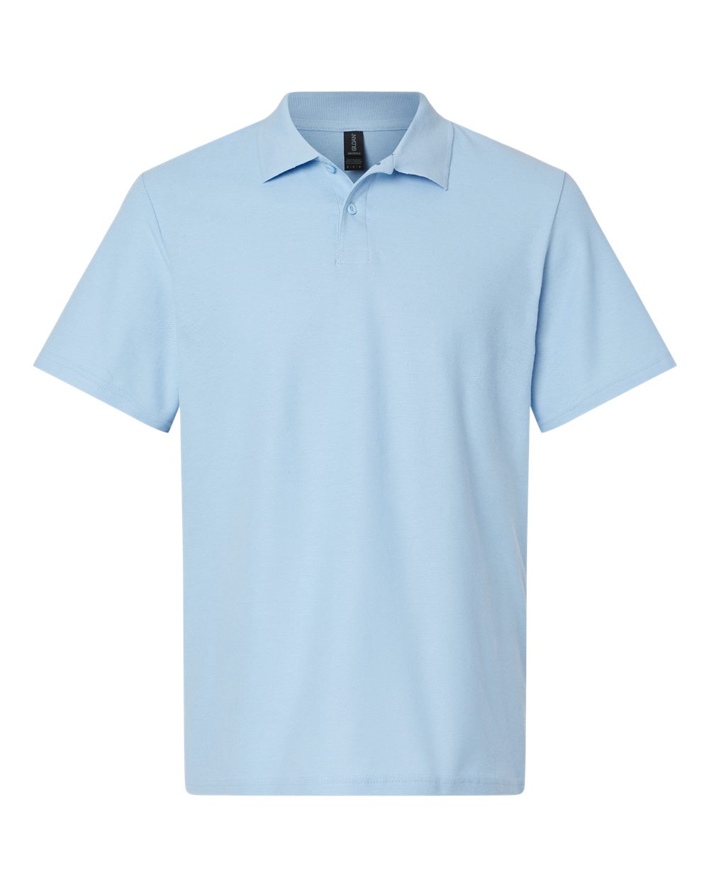 Front View of Light Blue Softstyle® Pique Polo - 64800