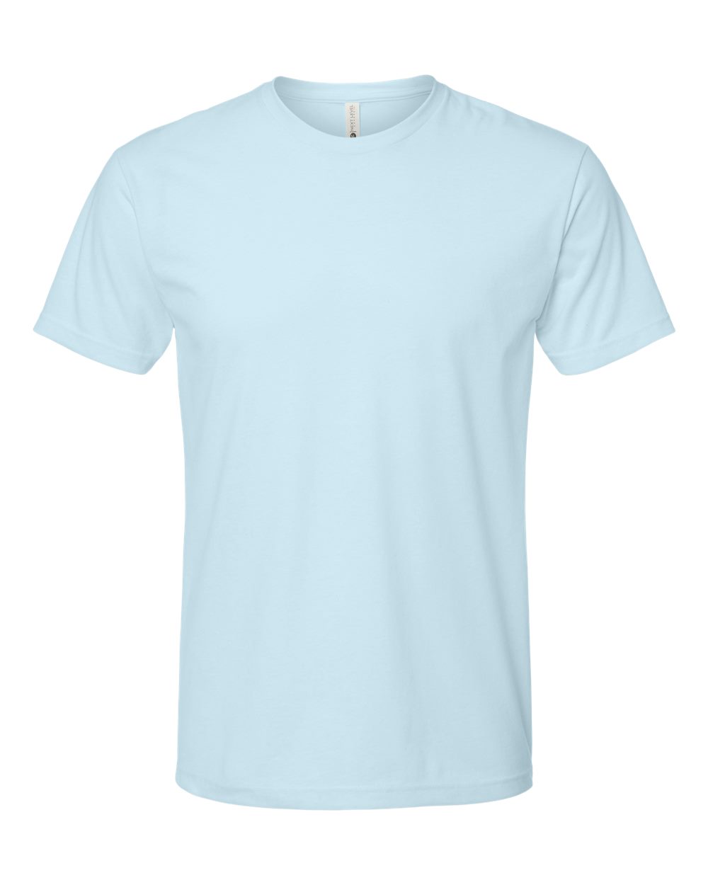 Front View of Light Blue Sueded T-Shirt - 6410