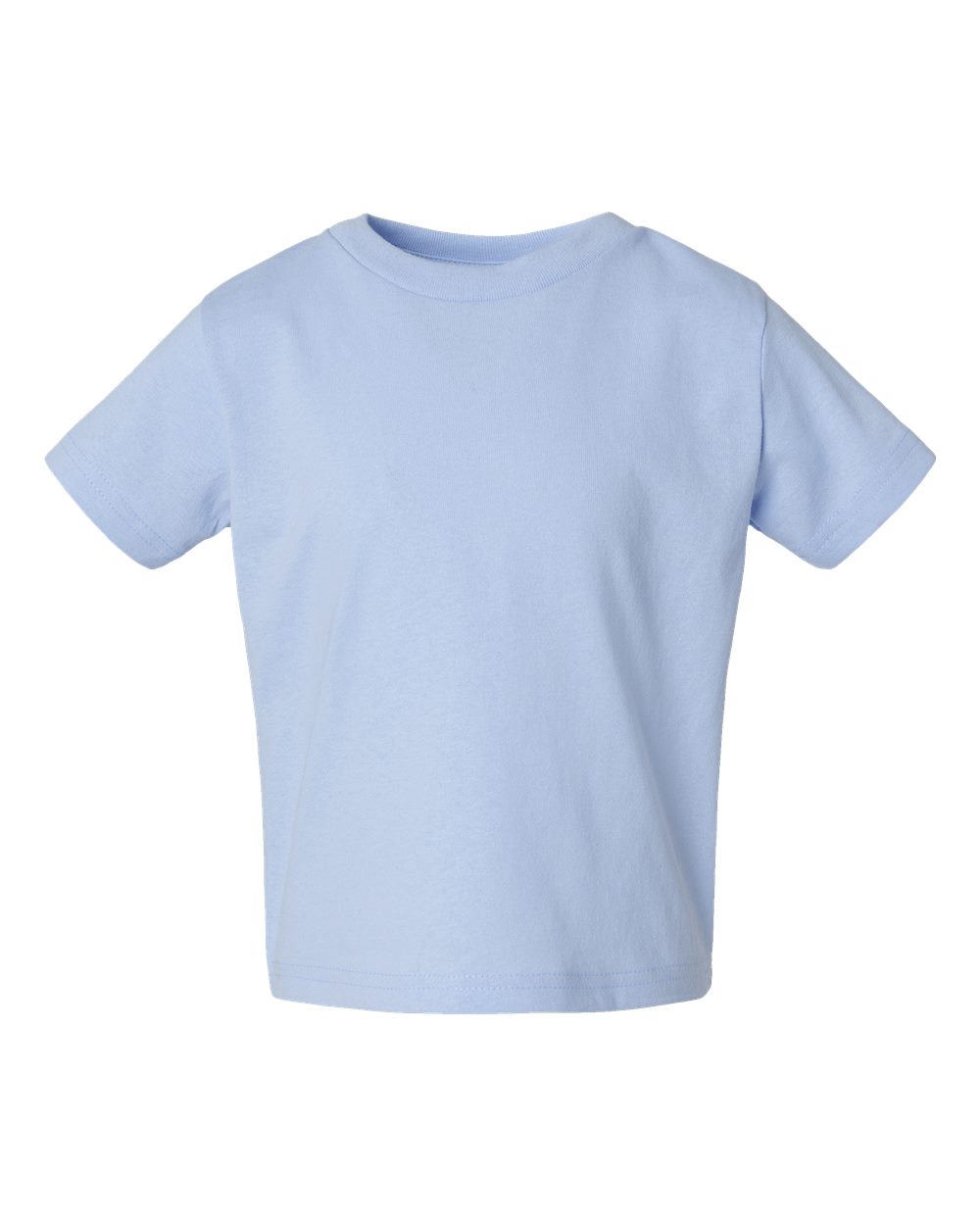 Front View of Light Blue Toddler Cotton Jersey Tee - 3301T