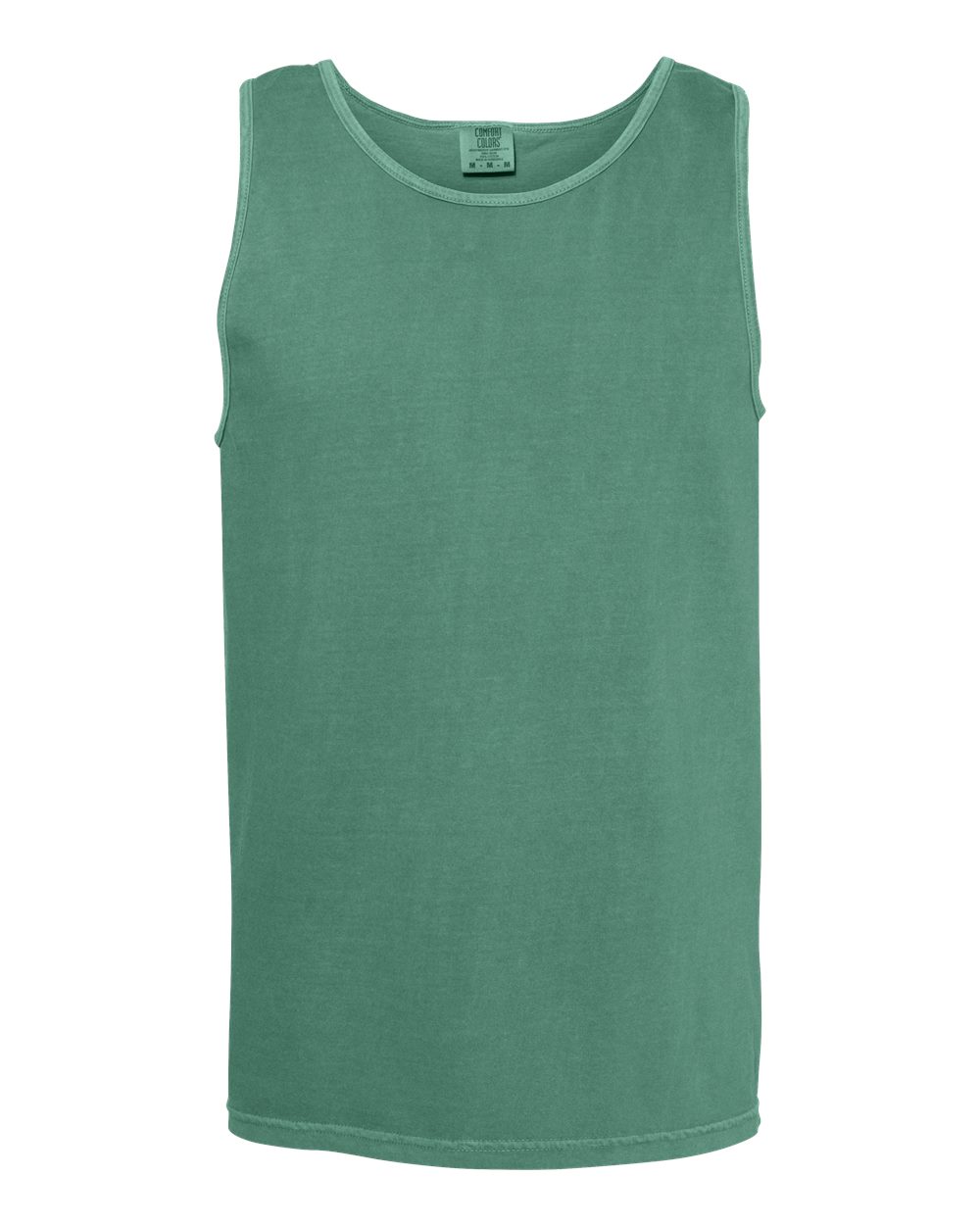 Front View of Light Green Garment-Dyed Heavyweight Tank Top - 9360