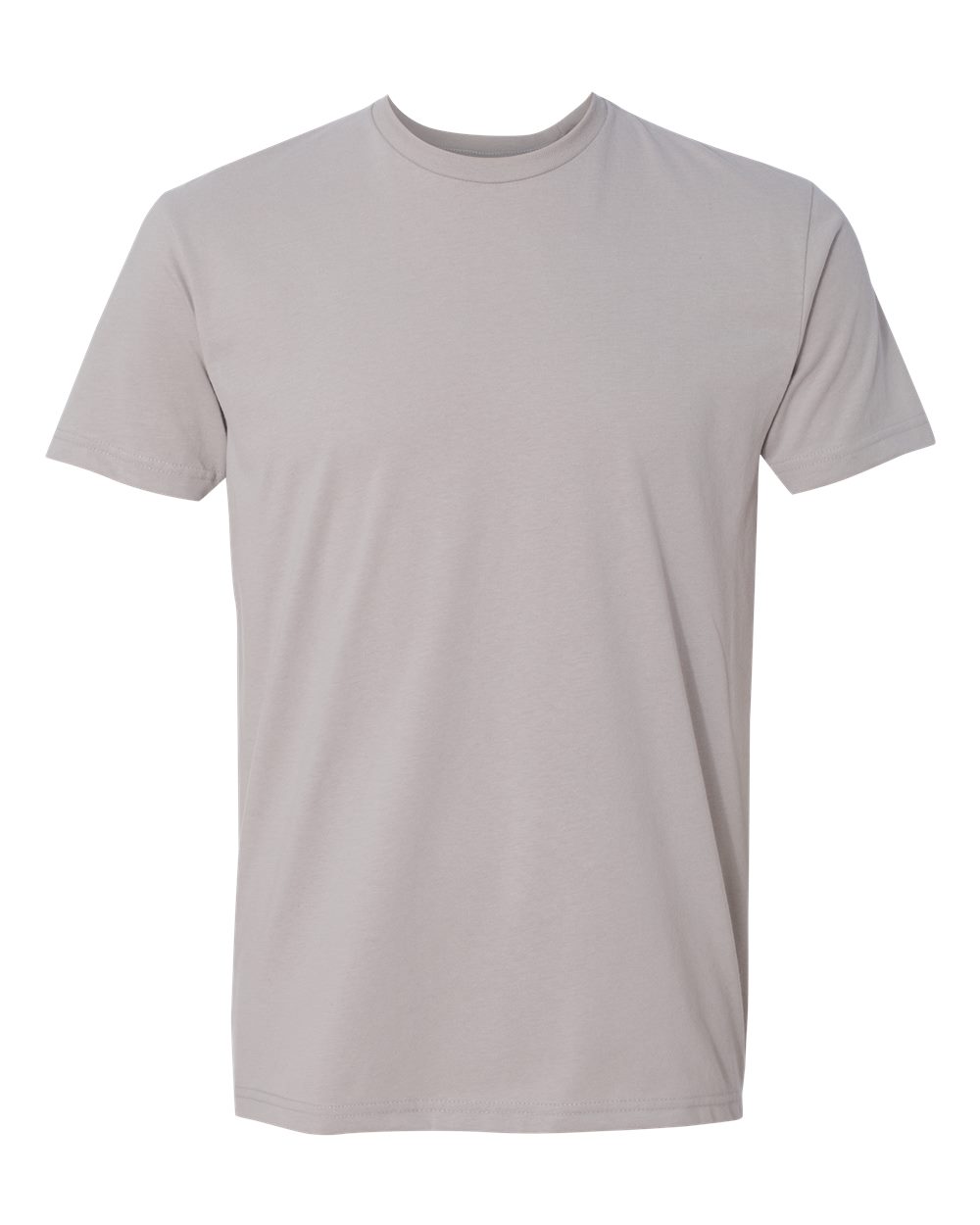 Front View of Light Grey Sueded T-Shirt - 6410