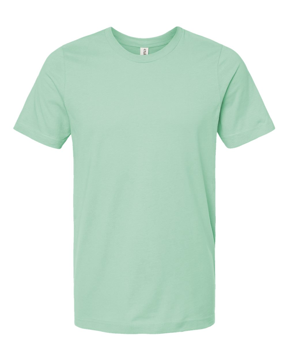 Front View of Light Mint Combed Cotton T-Shirt - 602