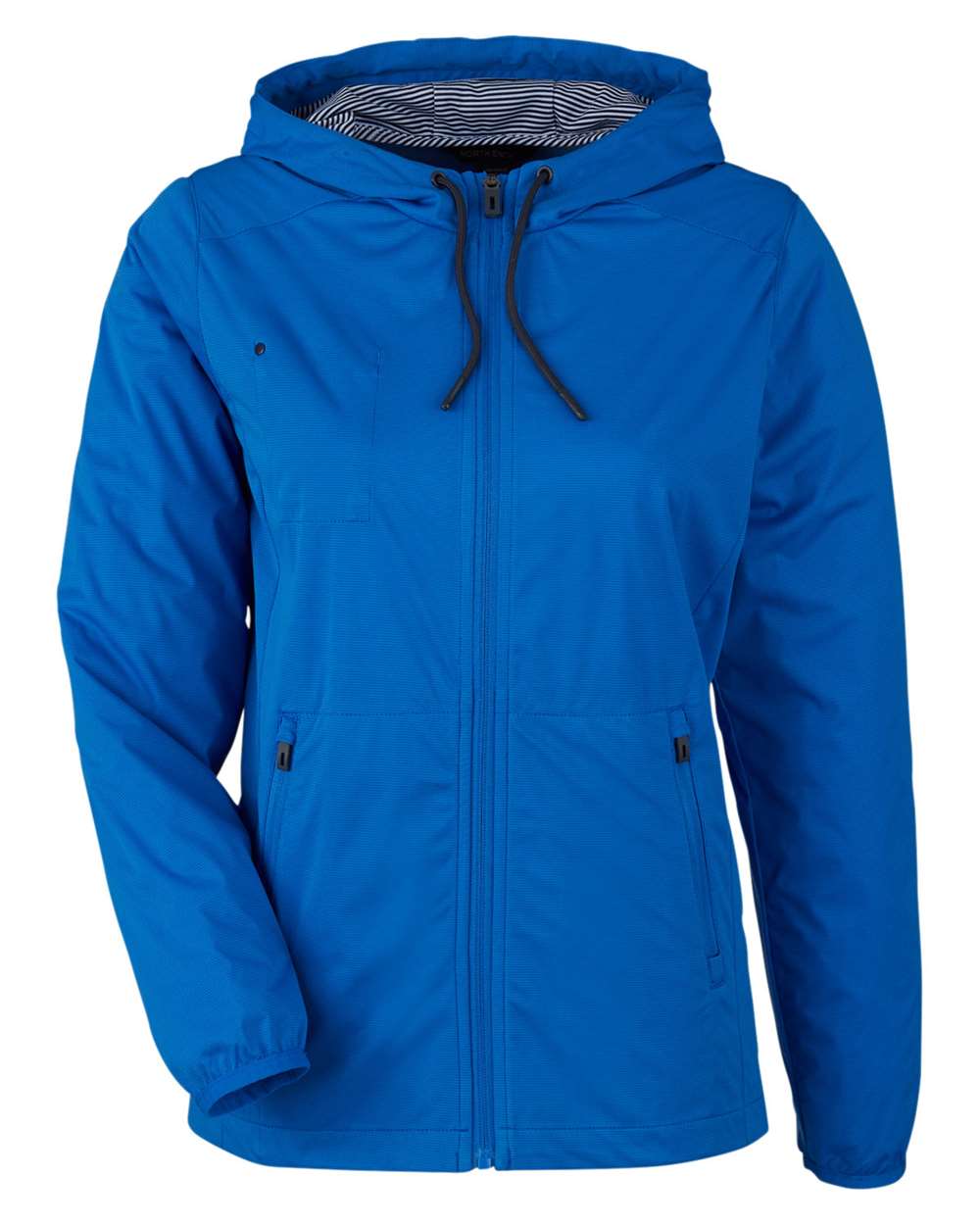 Front View of Light Nautical Blue Heather Women's Network Lightweight Jacket - NE75W