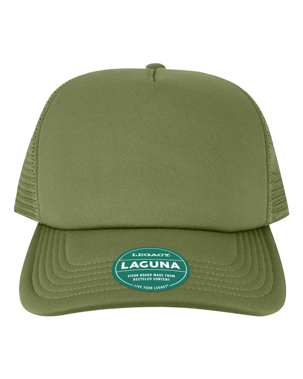 Front View of Light Olive Green Laguna Cap - LTA