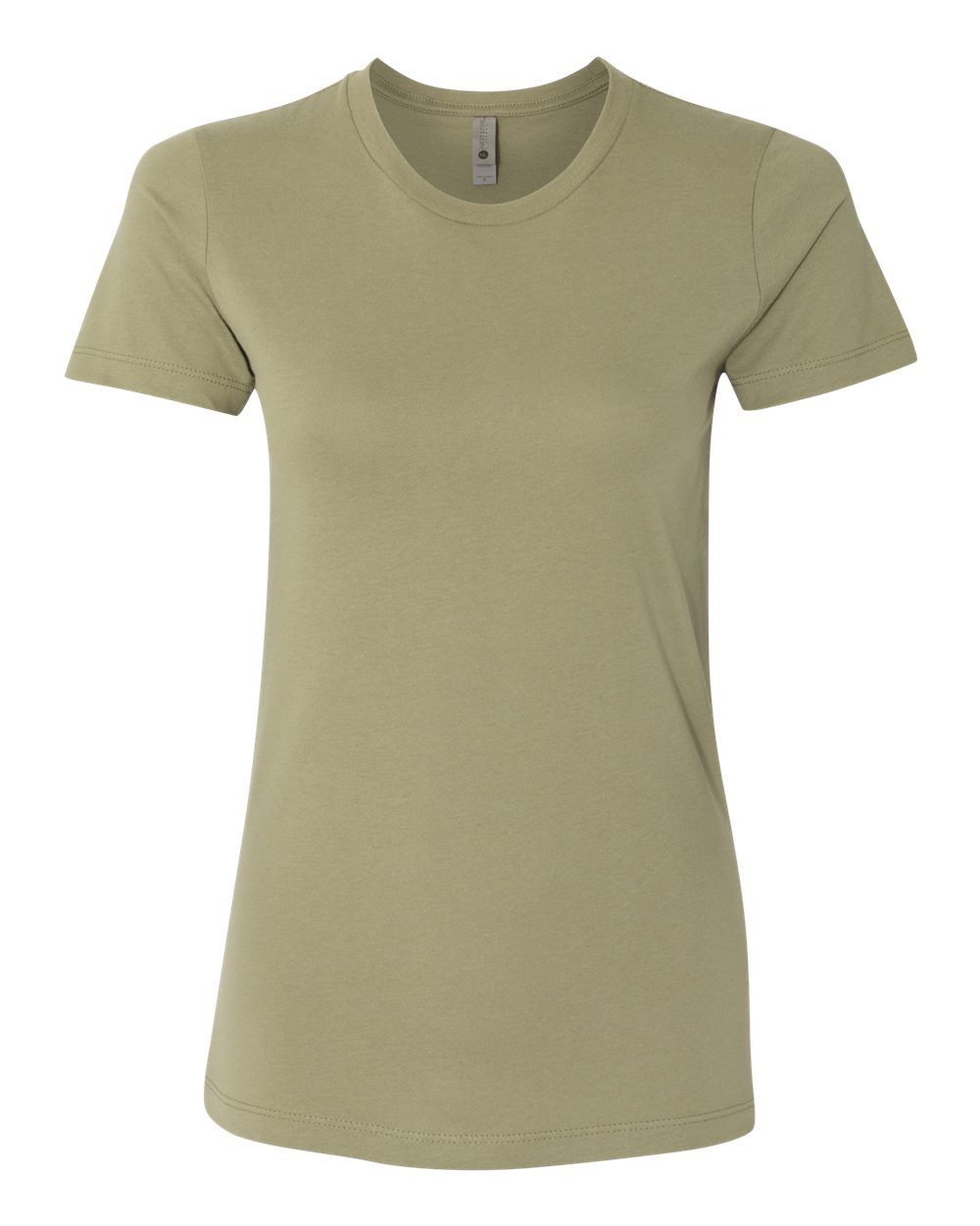 Front View of Light Olive Women’s Cotton T-Shirt - 3900