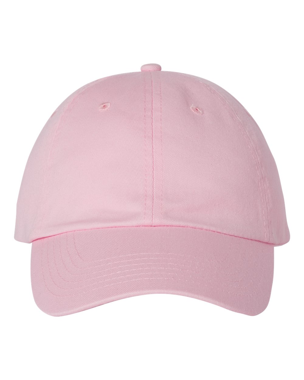 Front View of Light Pink Bio-Washed Classic Dad Hat - VC300A