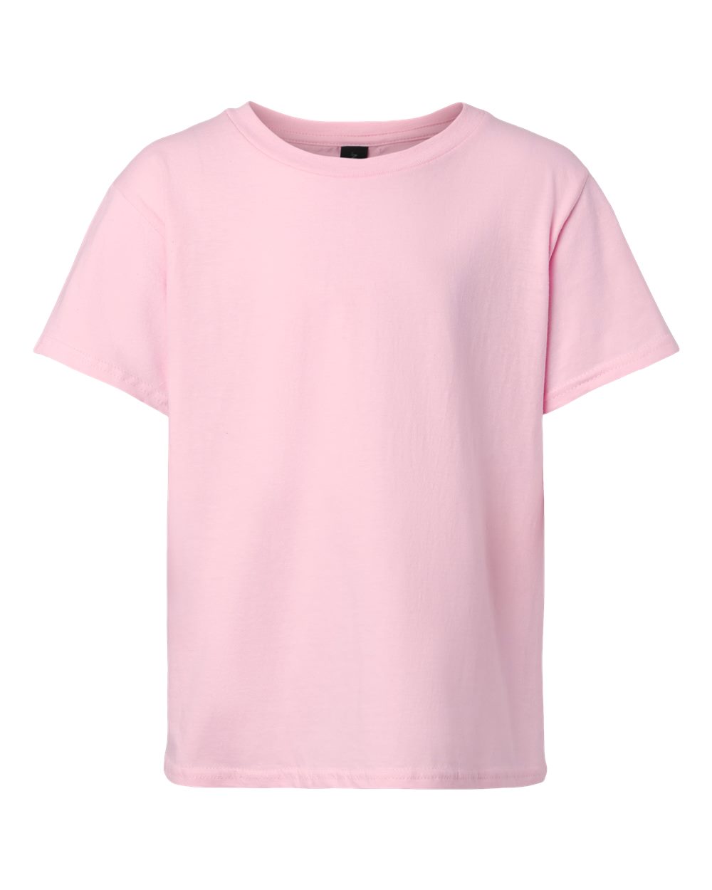 Front View of Light Pink Light Cotton Youth T-Shirt - 3000B