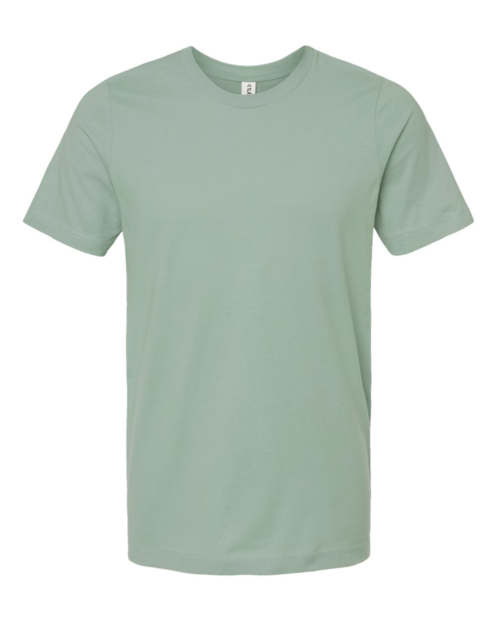 Front View of Light Sage Combed Cotton T-Shirt - 602