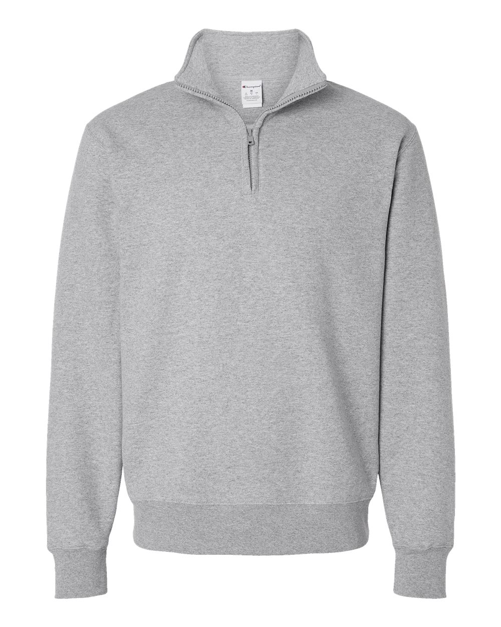 Front View of Light Steel Powerblend® Quarter-Zip Pullover - S450