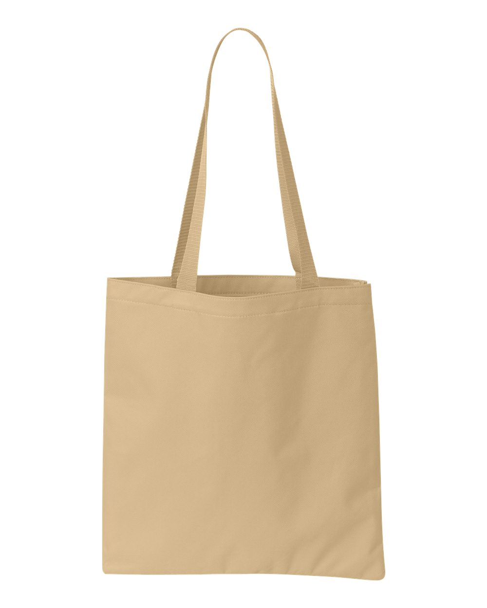 Front View of Light Tan Madison Basic Tote - 8801