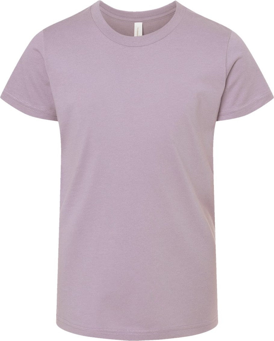Front View of Light Violet Youth Jersey Tee - 3001Y
