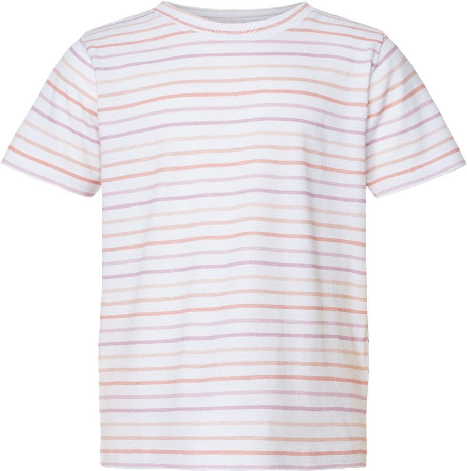 Front View of Lilac Stripe Toddler Fine Jersey Tee - 3321