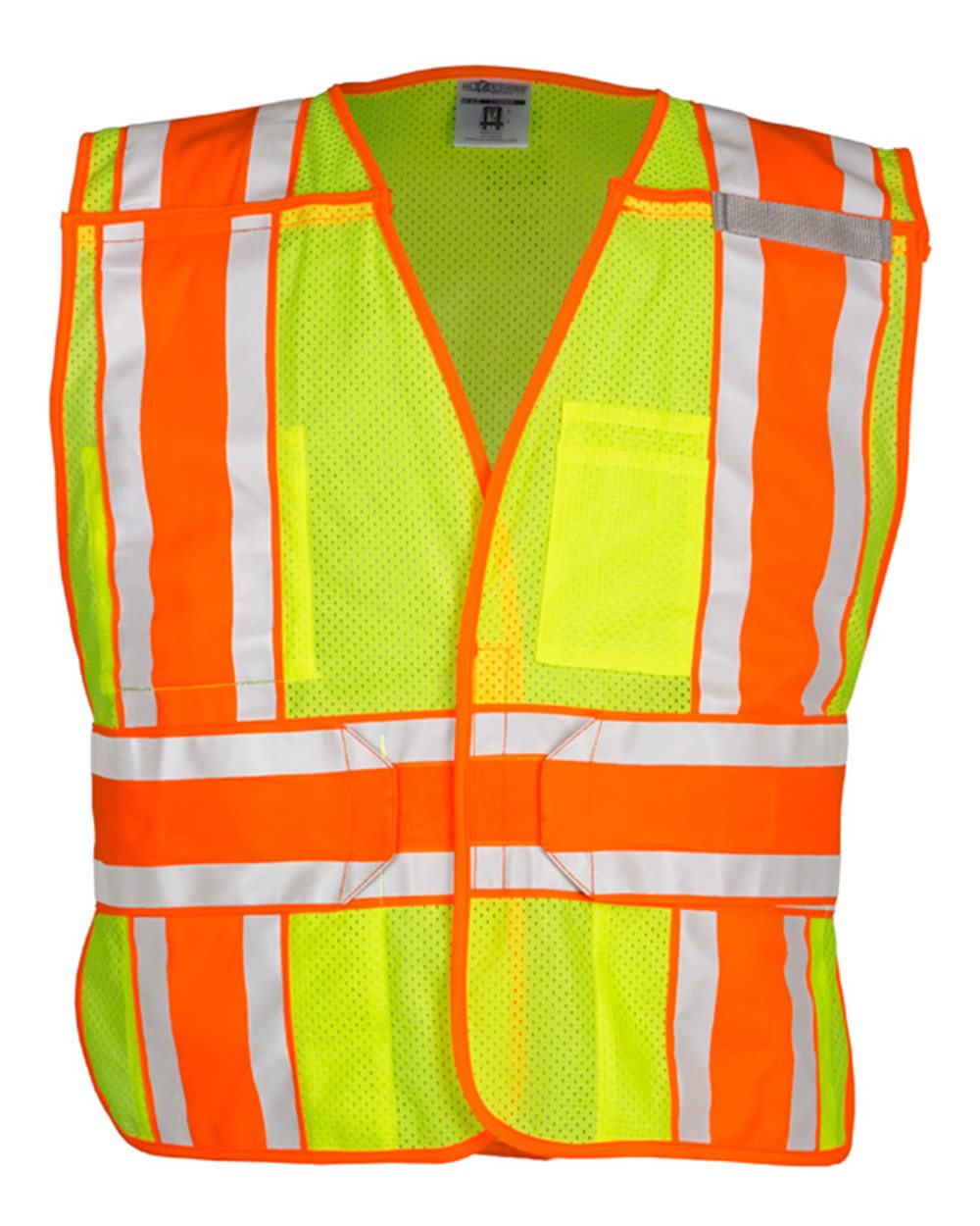Front View of Lime 4 Season Breakaway Vest - 1166B