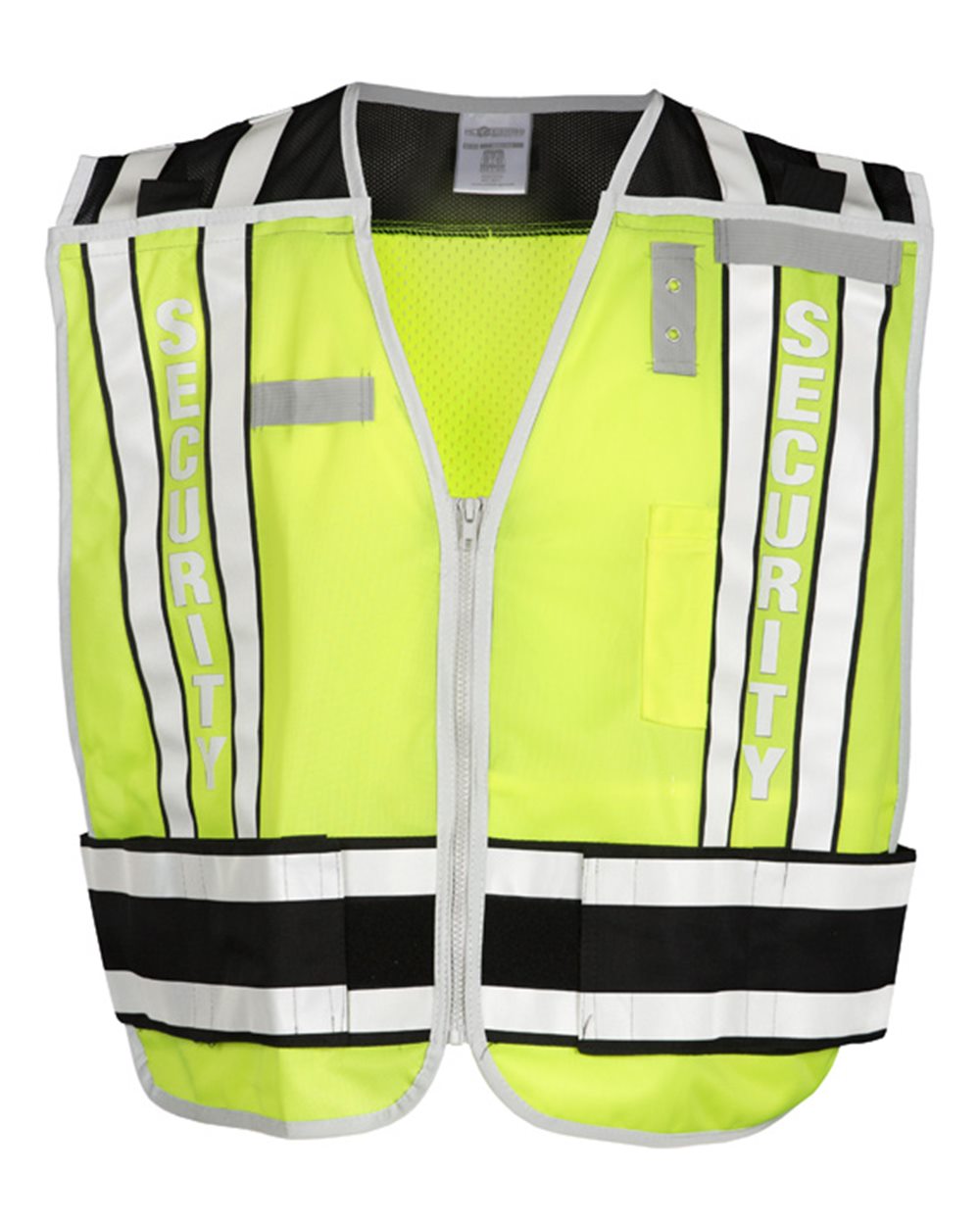 Front View of Lime/ Black Security Vest - 4007BZ