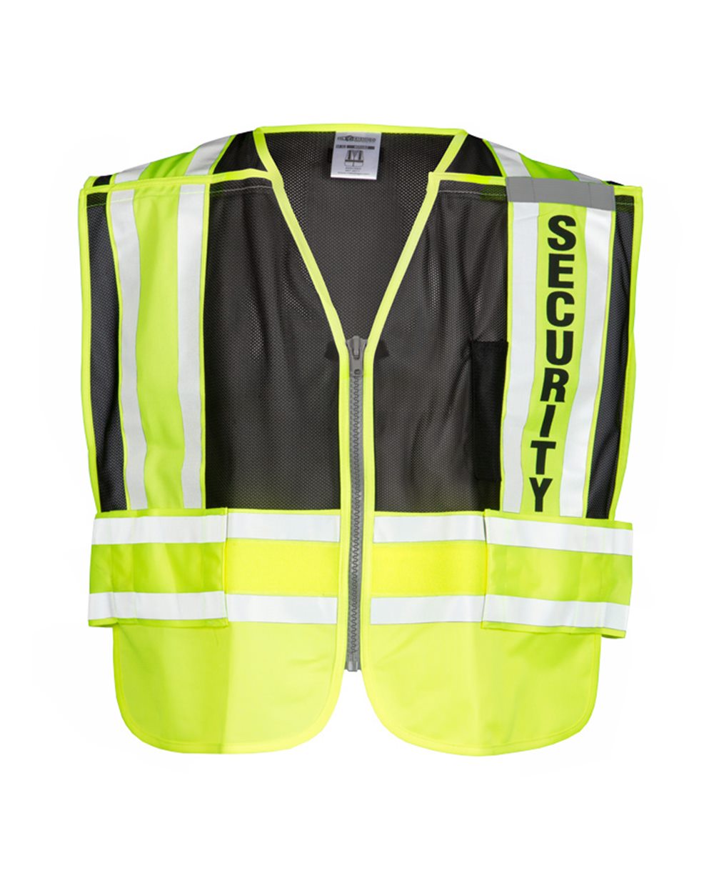 Front View of Lime/ Black Security Vest - 8055BZ