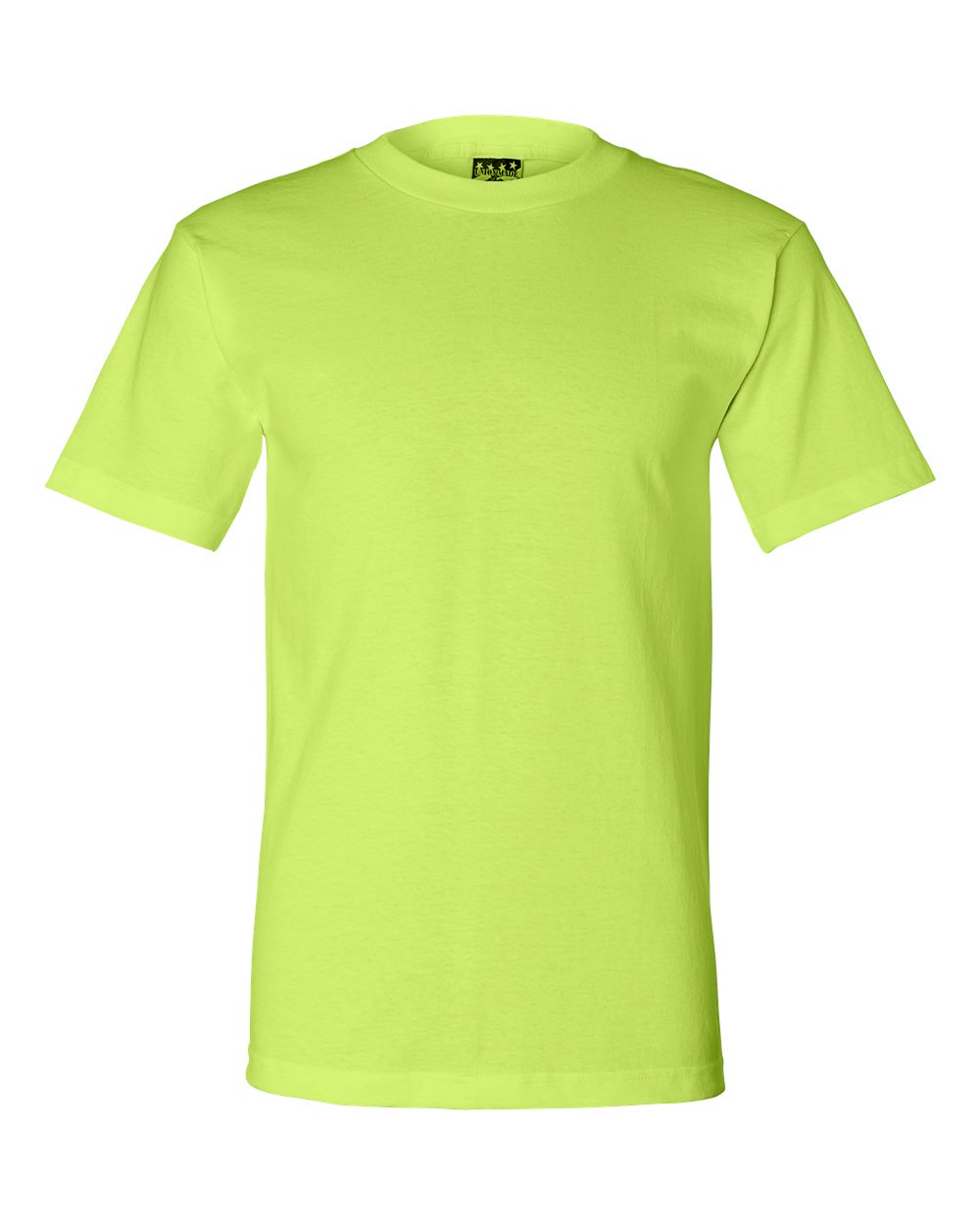Front View of Lime Green Union-Made T-Shirt - 2905