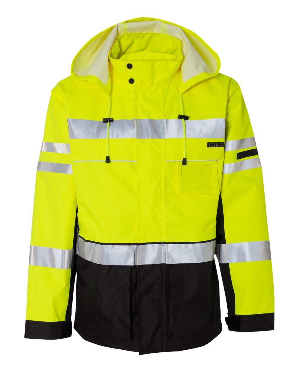 Front View of Lime Premium Black Series® 2-In-1 Jacket - JS135-136