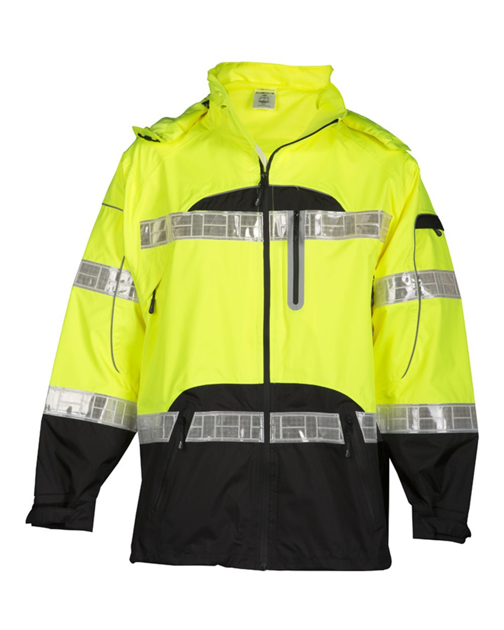 Front View of Lime Premium Black Series® Rainwear Jacket - RWJ106-107